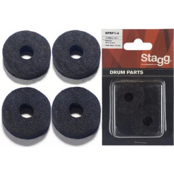 4 x 10mm Cymbal Felt Washers by Stagg - SPRF1-4 