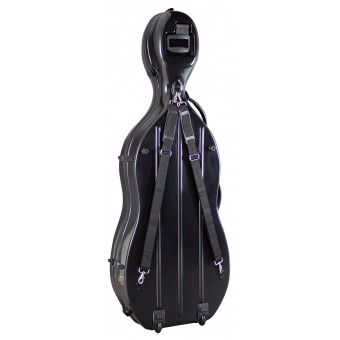 4/4 Size Cello Fibreglass Hardcase in Black 5.7kg - 1866BK