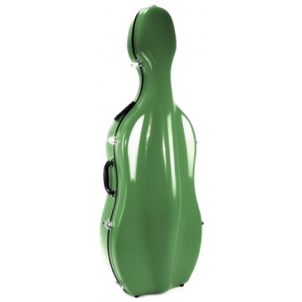 Sinfonica 4/4 Size Green Cello Case with Wheels - CC022/29-SW