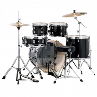 Mapex Venus Rock Fusion Drum Kit inc Hardware and Cymbals in Black Galaxy Sparkle - VE5294FTC-VH