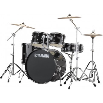 Yamaha Rydeen 22" Drum Kit w/ Hardware and Cymbals, Black Glitter JRDP2F5BLGCPSET