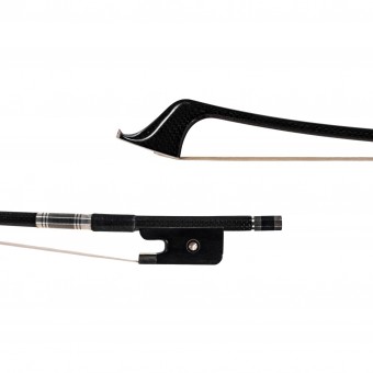 3/4 French Style Double Bass Bow Carbon Fibre Weave by Eastman - ETM-DB34W