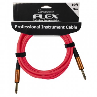 Tanglewood 3m (10ft) Pro Instrument Cable with Copper Jacks -  in Red  FX3R