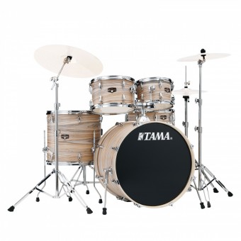 Tama Imperialstar 22'' 5pc Drum Kit in Natural Zebra Wood, No Cymbals - IE52KH6W-NZW
