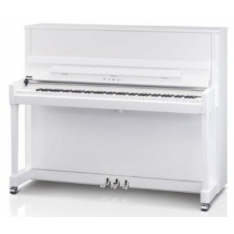 Kawai K300SL Polsihed White with Silver Fiitngs