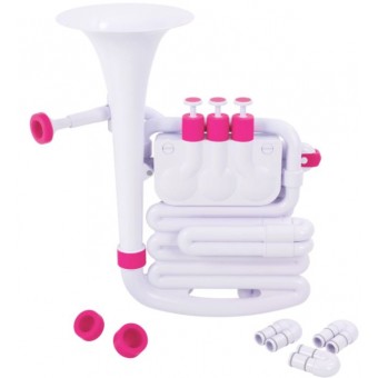 Nuvo jHorn Outfit White with PInk Trim -  N610JHWPK