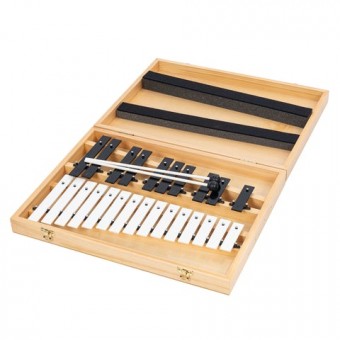 Percussion Plus PP2250 25 note glockenspiel with 2 beaters in wooden case