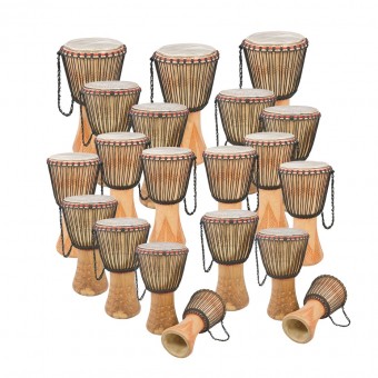 Percussion Plus PP664-20PK Ghanaian Djembe Pack - rope tuned - 20 pack