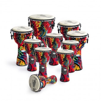 Percussion Plus PP666-10PK Slap Djembe Pack - mechanically tuned - 10 pack