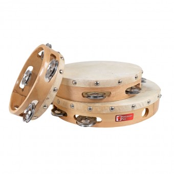 "Percussion Plus PP8715 wood shell tambourines 6"""