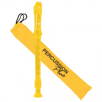 10 Pack of Transparent Yellow Descant Recorders PP916