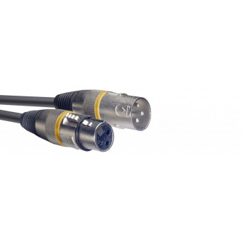 Microphone Cable 1m Yellow Ring XLR (m) to XLR (f) 10 Pack - SMC1YW
