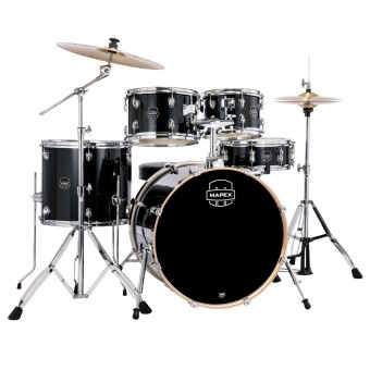 Mapex Venus Fusion Drum Kit inc Hardware and Cymbals in Black Galaxy Sparkle - VE5044FTC-VH