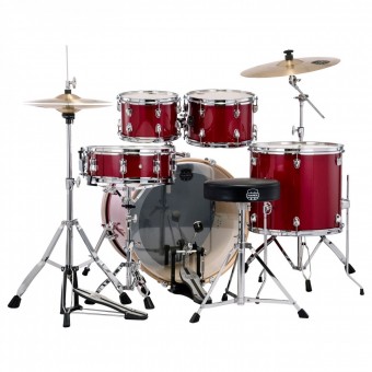 Mapex Venus Rock Fusion Drum Kit inc Hardware and Cymbals in Crimson Red Sparkle- VE5294FTC-VM