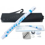 Nuvo jFlute 2.0 Outfit White with Blue Trim -  N220JFBL