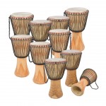 Percussion Plus PP664-10PK Ghanaian Djembe Pack - rope tuned - 10 pack