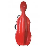 Sinfonica 4/4 Size Red Cello Case with Wheels - CC022/29-RW 