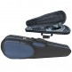 GSJ VC166 4/4 (Full Size) Styro Shaped Violin Case Black/Blue