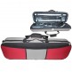 GSJ VC170 4/4 Oblong (Full Size) Two Tone Violin Case Red/Grey 